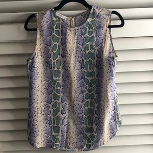 Barely worn 100% silk Equipment sleeveless blouse